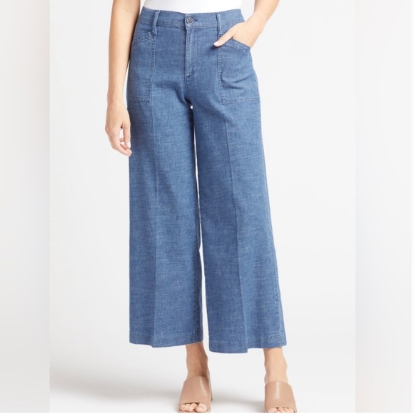 Evereve Pants - Evereve Wide Legs Pants Chambray Size 24